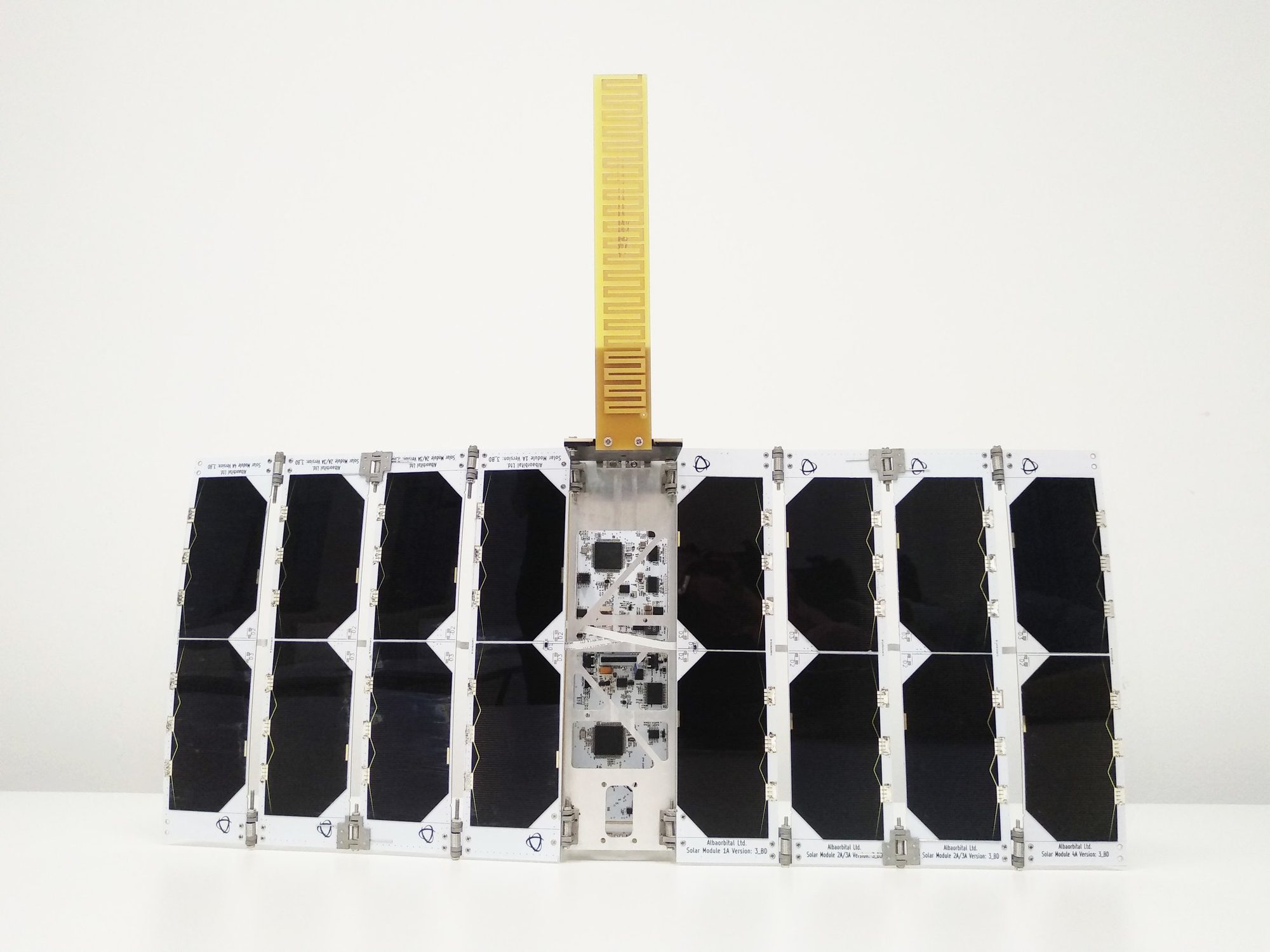 A Unicorn-2 spacecraft with its solar wings deployed
